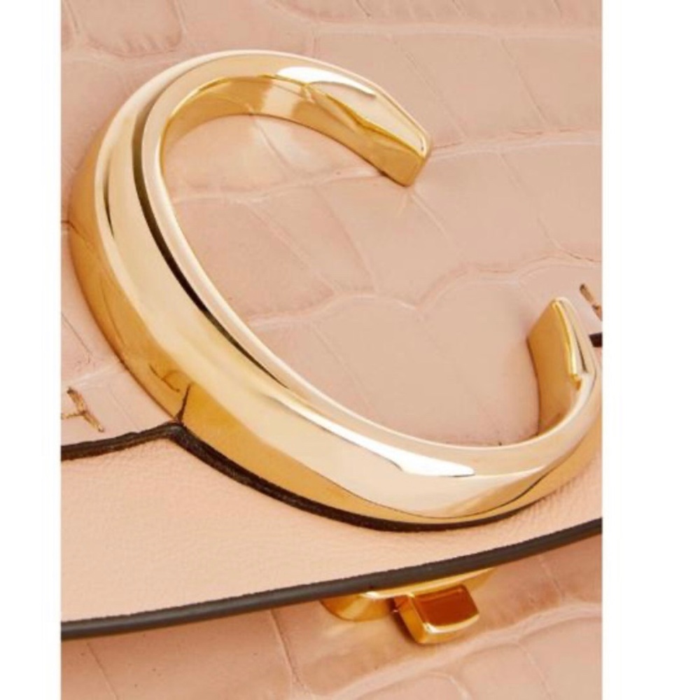 Sold Chloe C crocodile effect leather shoulder bag - Picture 5 of 7